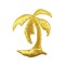 Gold Palm Tree Silhouette, Beach, Coastal, Embroidered, Iron on Patch